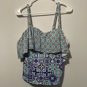 NWT 24th & Ocean Removable Straps Bathing Suit Top Only Size Small
